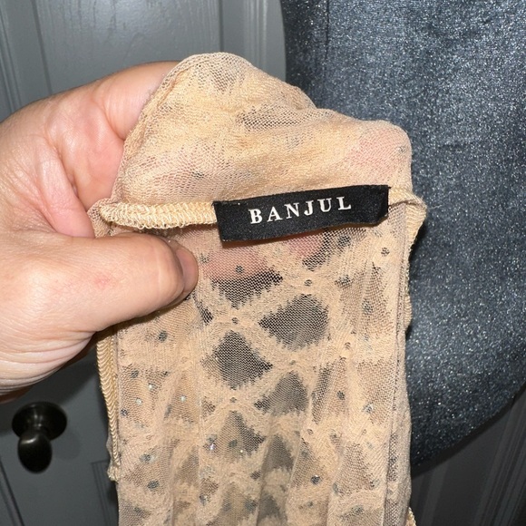 Elegant clear gem studded Long Sleeve shear Dress asymmetrical stylish zipper - Picture 10 of 13